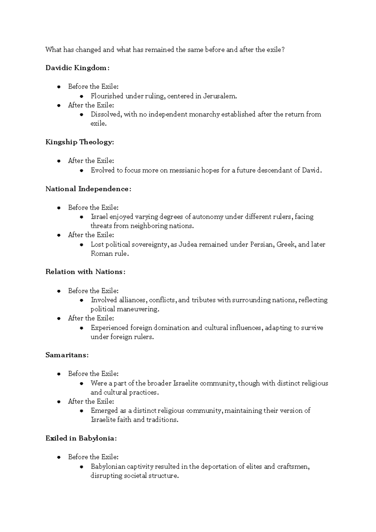 Learning Cell RELG 202 - pratice material - What has changed and what ...