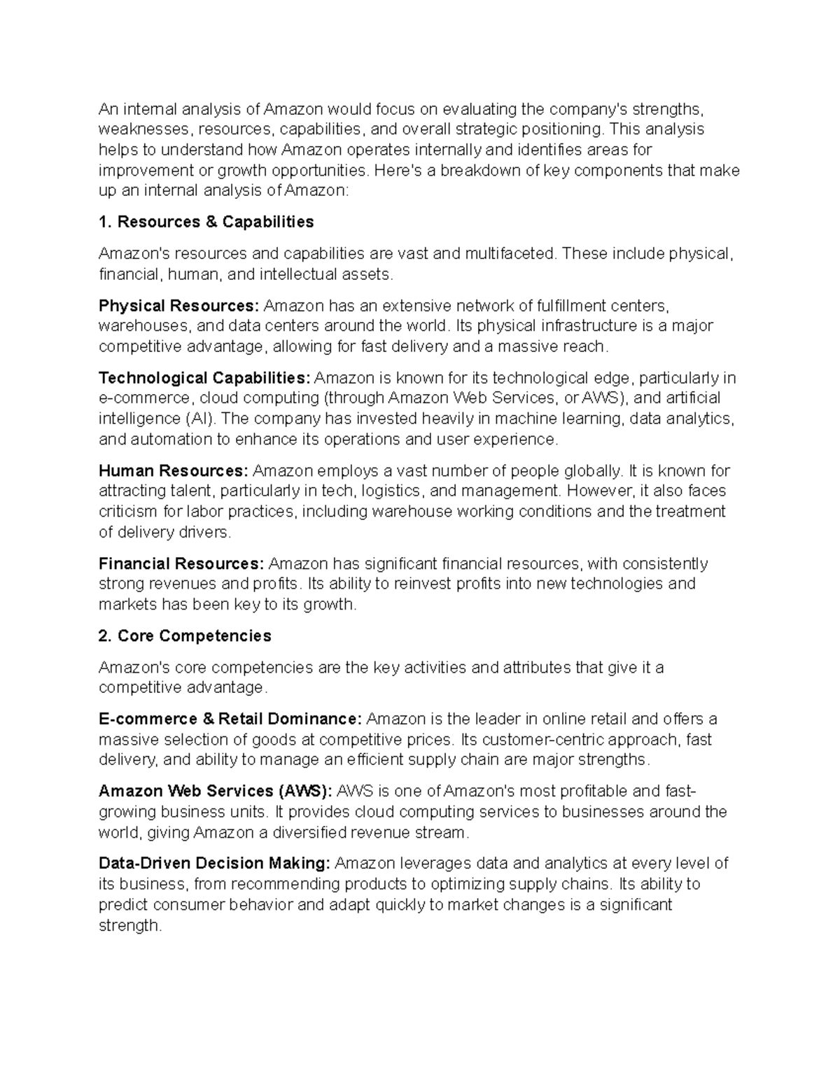 Strategic Analysis of Amazon: Internal & External Environment Insights ...