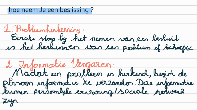 Besluitvorming en Invloeden: Probleem 3 - Vb en Nb - Studocu