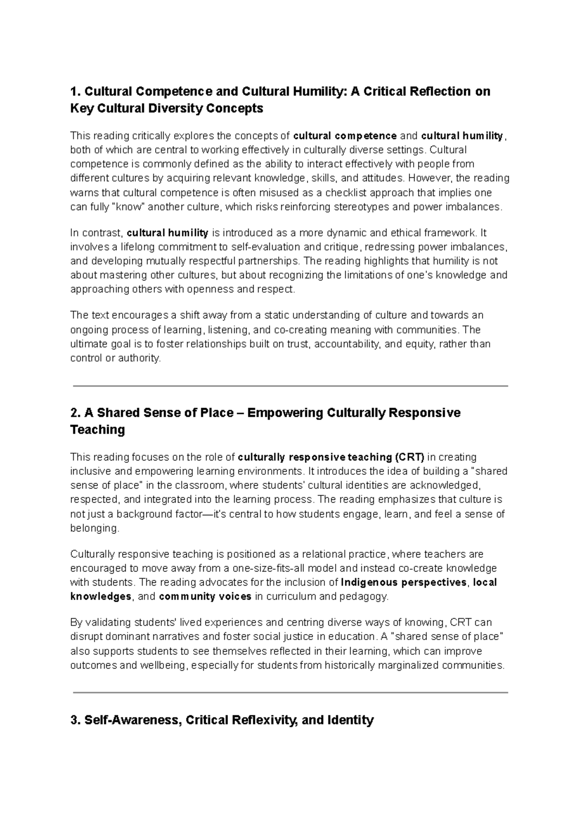 GCST - Reading Notes on Cultural Competence & Humility in Education ...