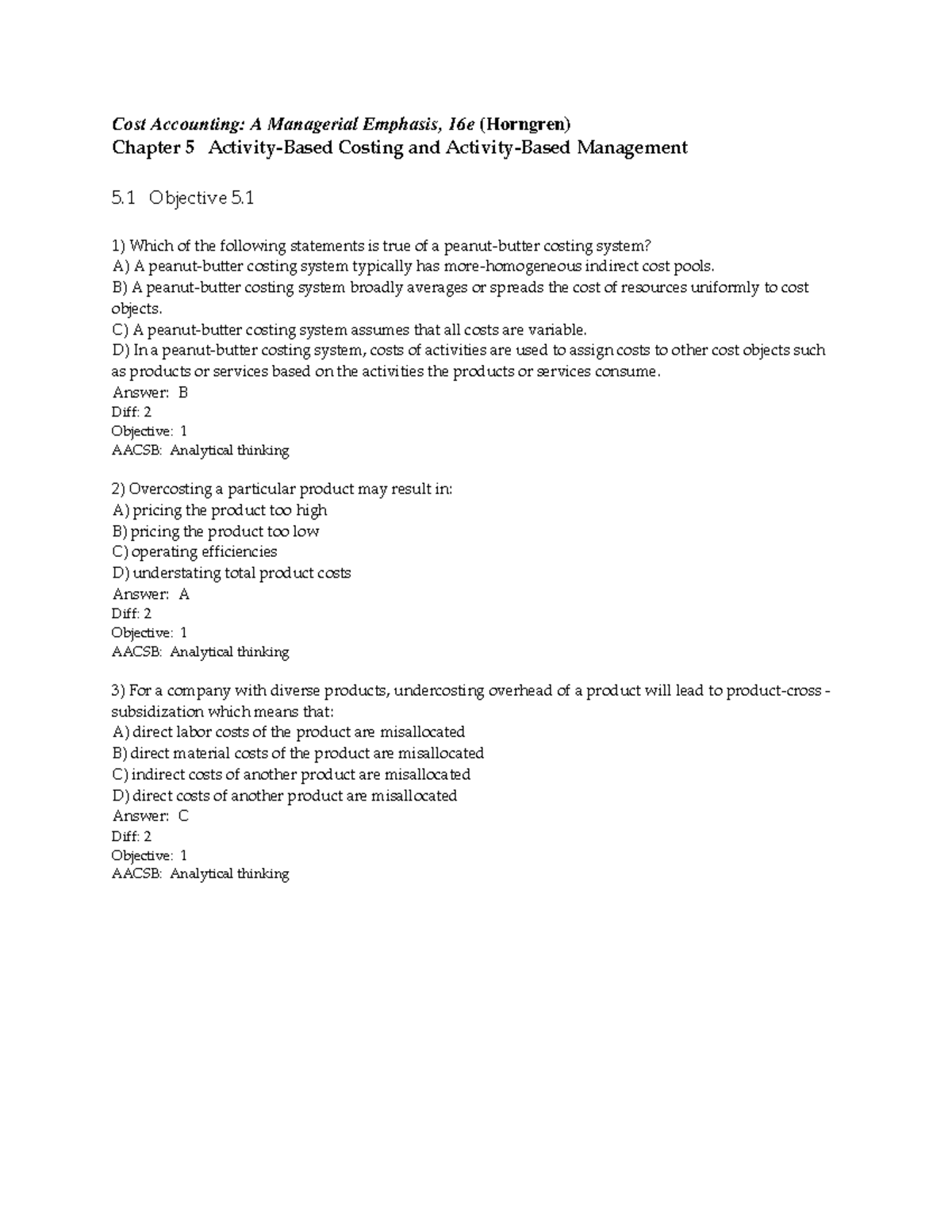 Chapter 5 - Activity-Based Costing in Accounting (Ch5) - Studocu