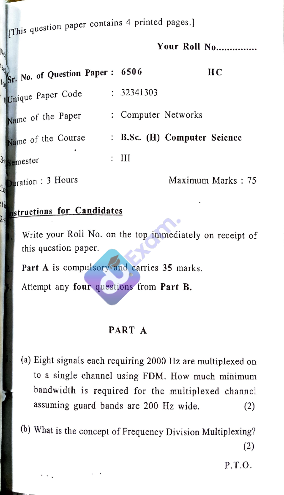 Computer-network-Nov-Dec-2017 3-watermark - question paper contains 4 ...