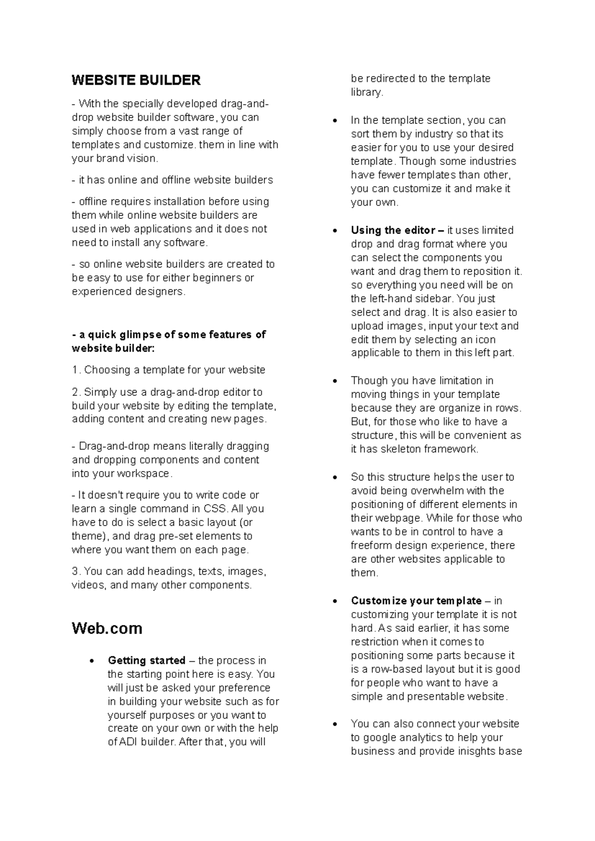 Website builder script: A comprehensive guide to web.com features - Studocu