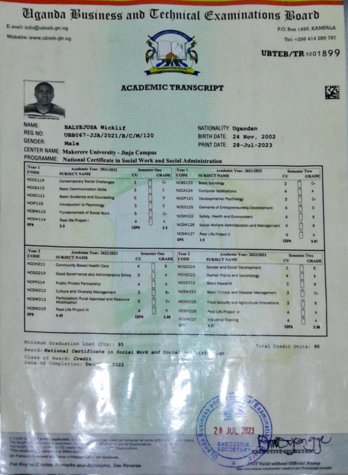 National Certificate in Social Work & Administration Transcript - Studocu