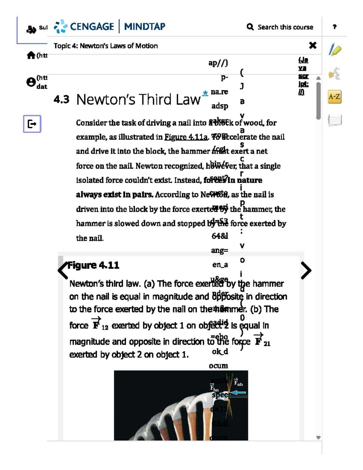 MindTap - CENGAGE Learning: Laws of Motion Overview - Studocu