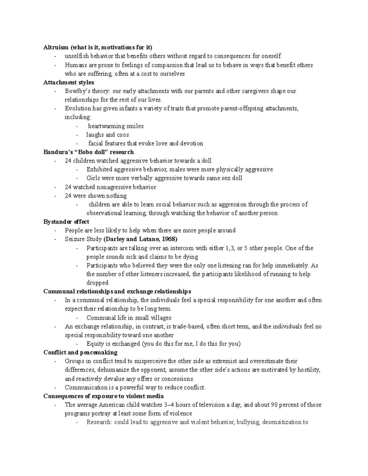 Social Psych Exam 2 - Exam 2 Study Guide - Warning: TT: more functions ...