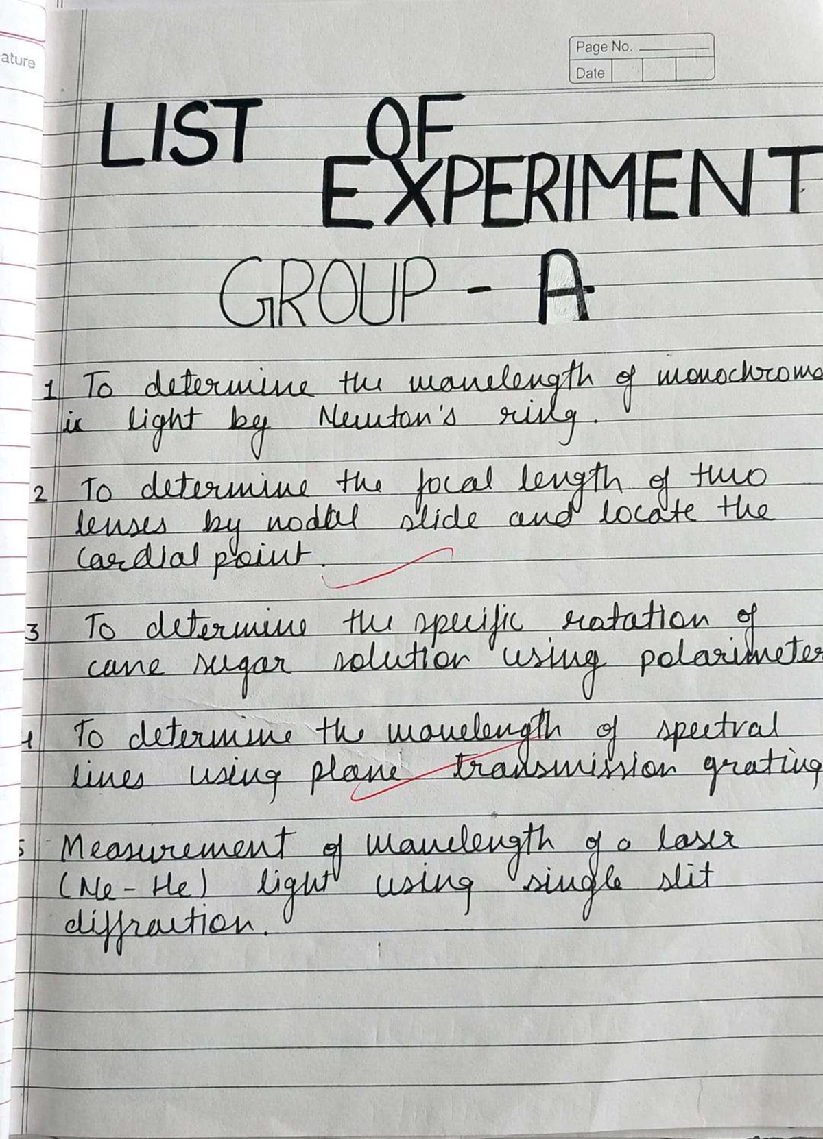 Physics Practical File: Experiments and Observations (PHYS 101) - Studocu