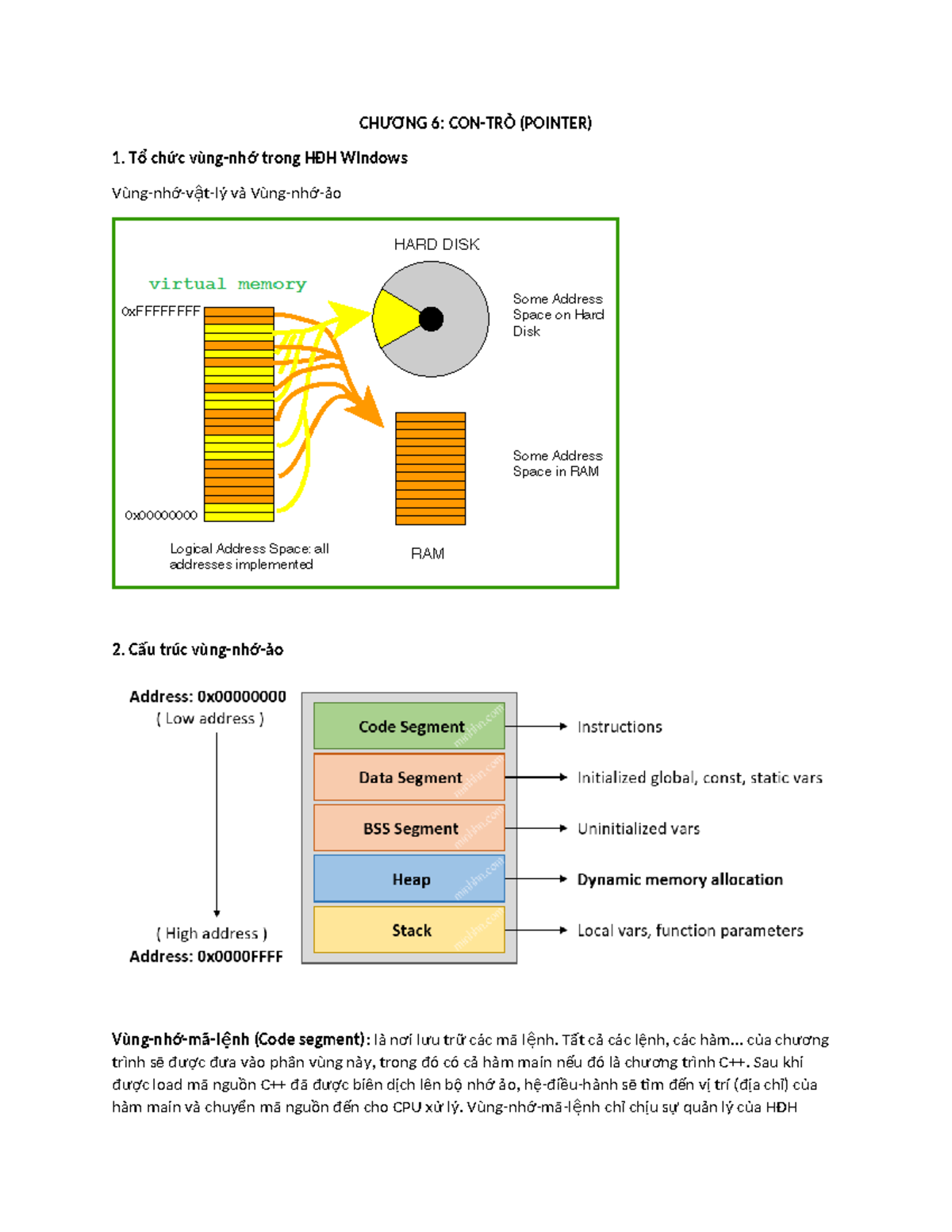 Chương 6 - Con Tro - ngôn ngư C++ - CHƯƠNG 6: CON-TRỎ (POINTER) 1. Tổ ...