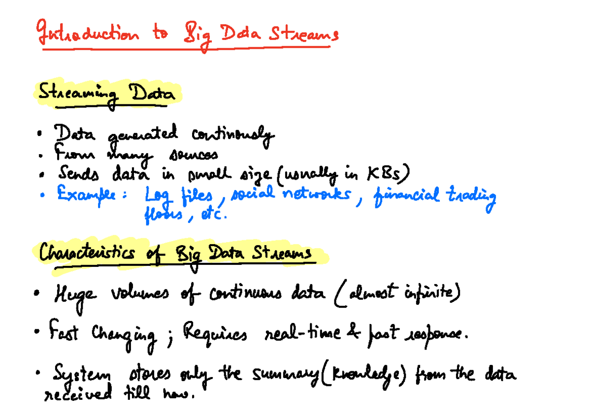 Data Streams in Data Analytics - Unit 3 Overview AKTU - Studocu