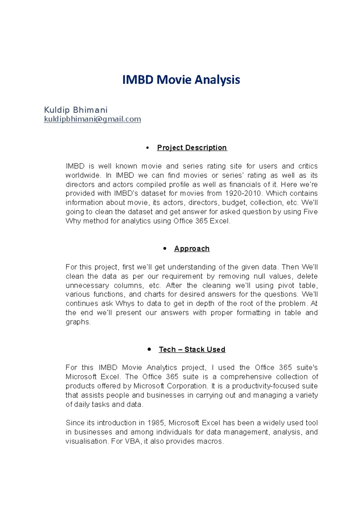 IMDB Movie Analysis - data analiics - IMDB Movie Analysis Project ...