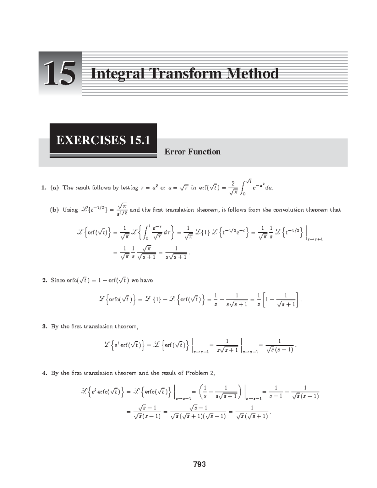 advanced engineering mathematics CH15 solution - 1515 Integral ...