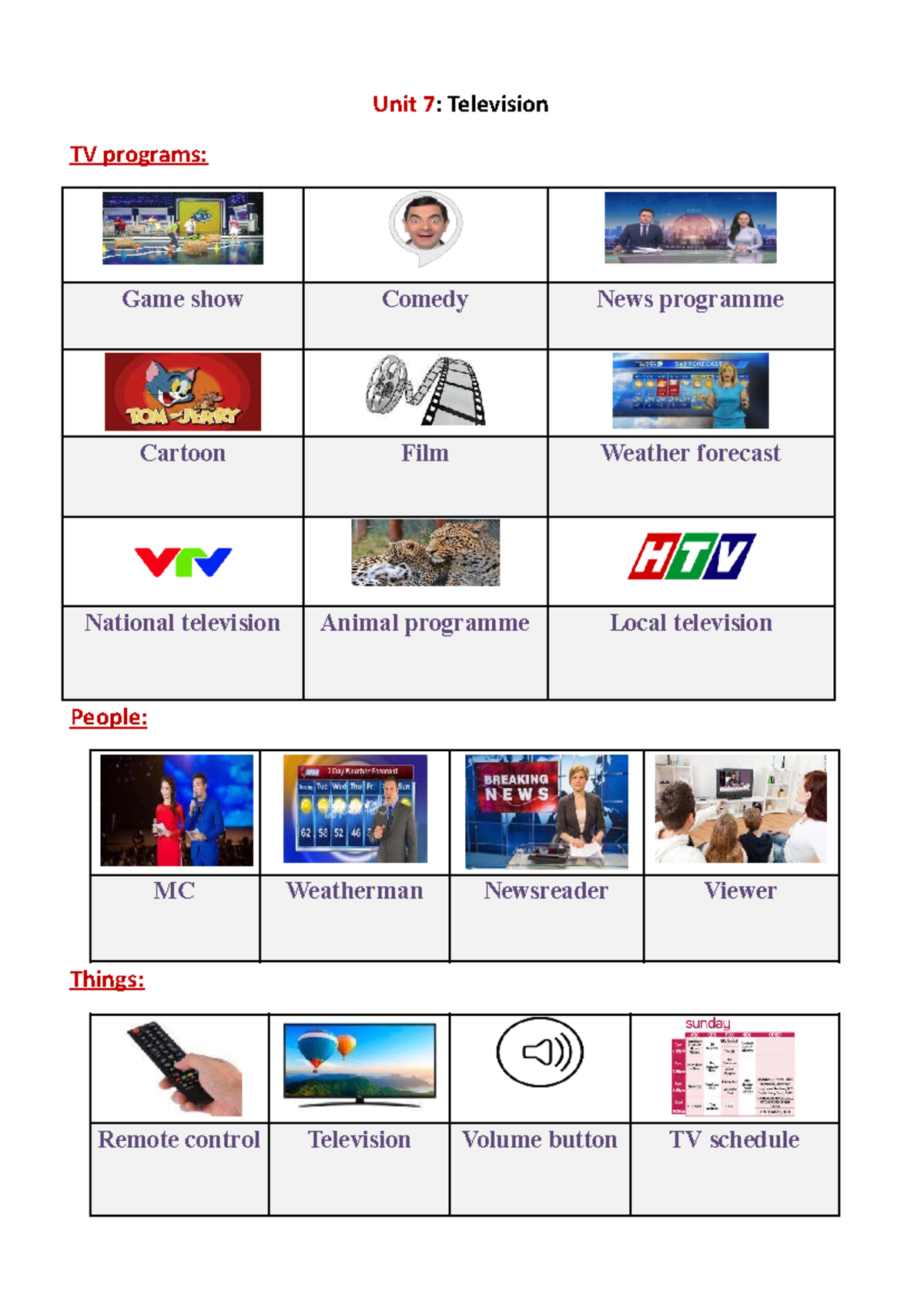 Unit 7: Television & Conjunctions - THCS L6 Global Success Notes - Studocu