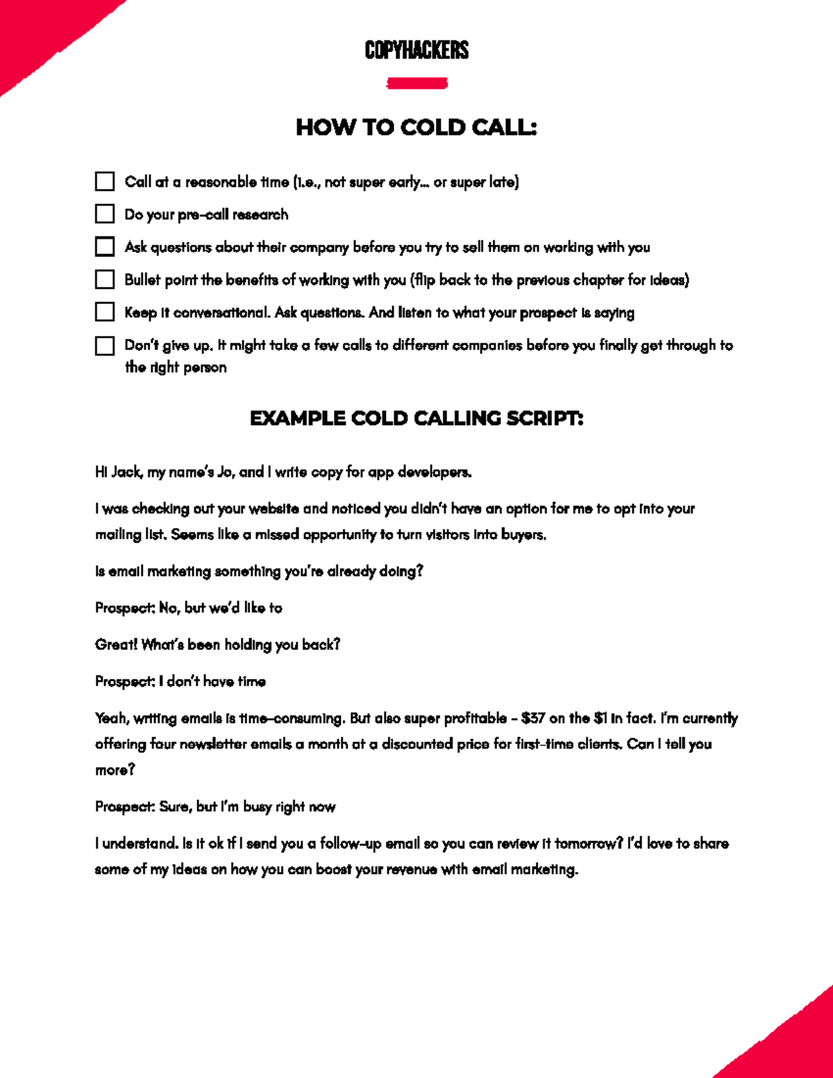 How to Cold Call: Tips and Script for Effective Outreach - EXAME - Studocu