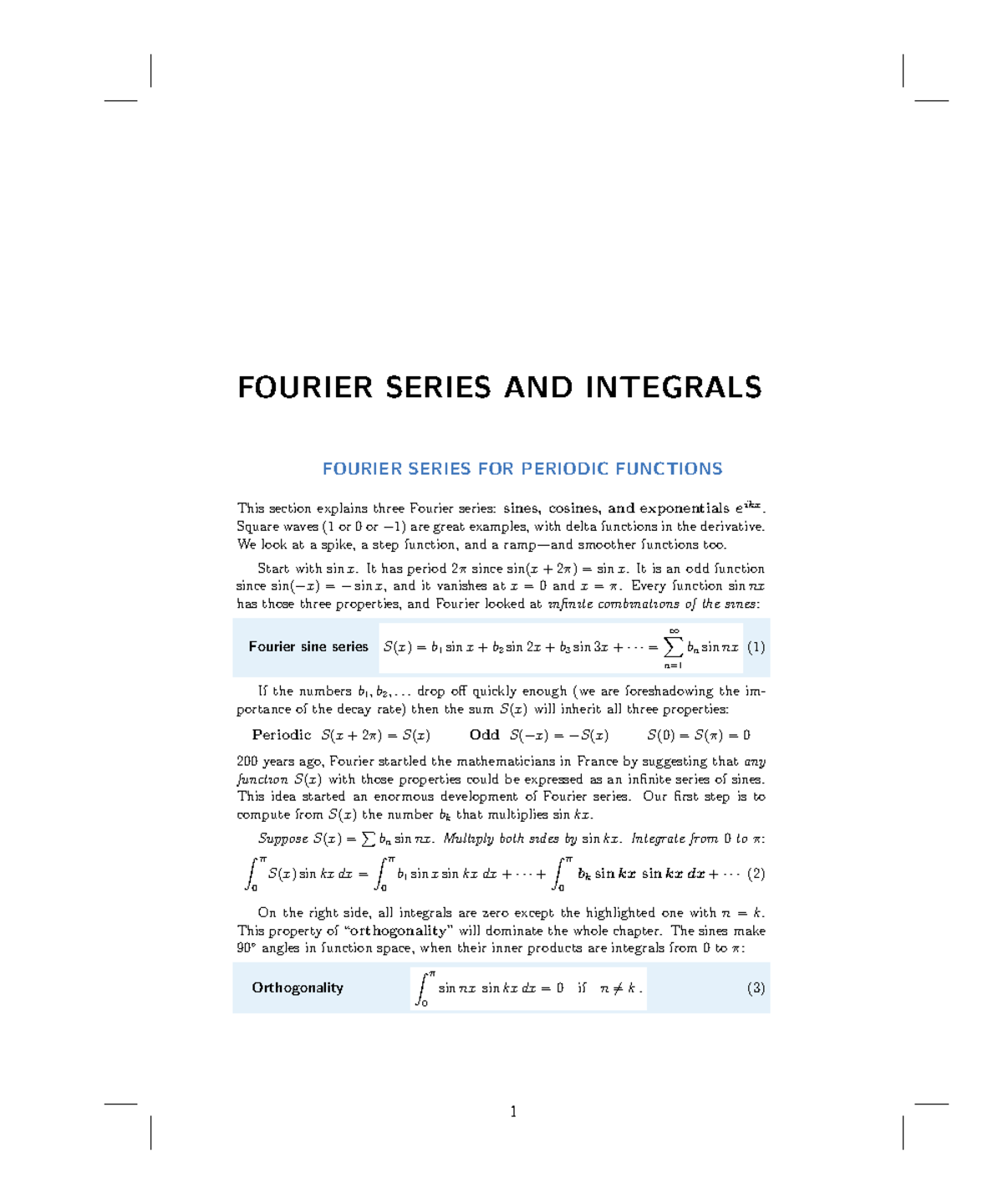 Fourier Series and Integrals: Understanding Periodic Functions in MAT ...