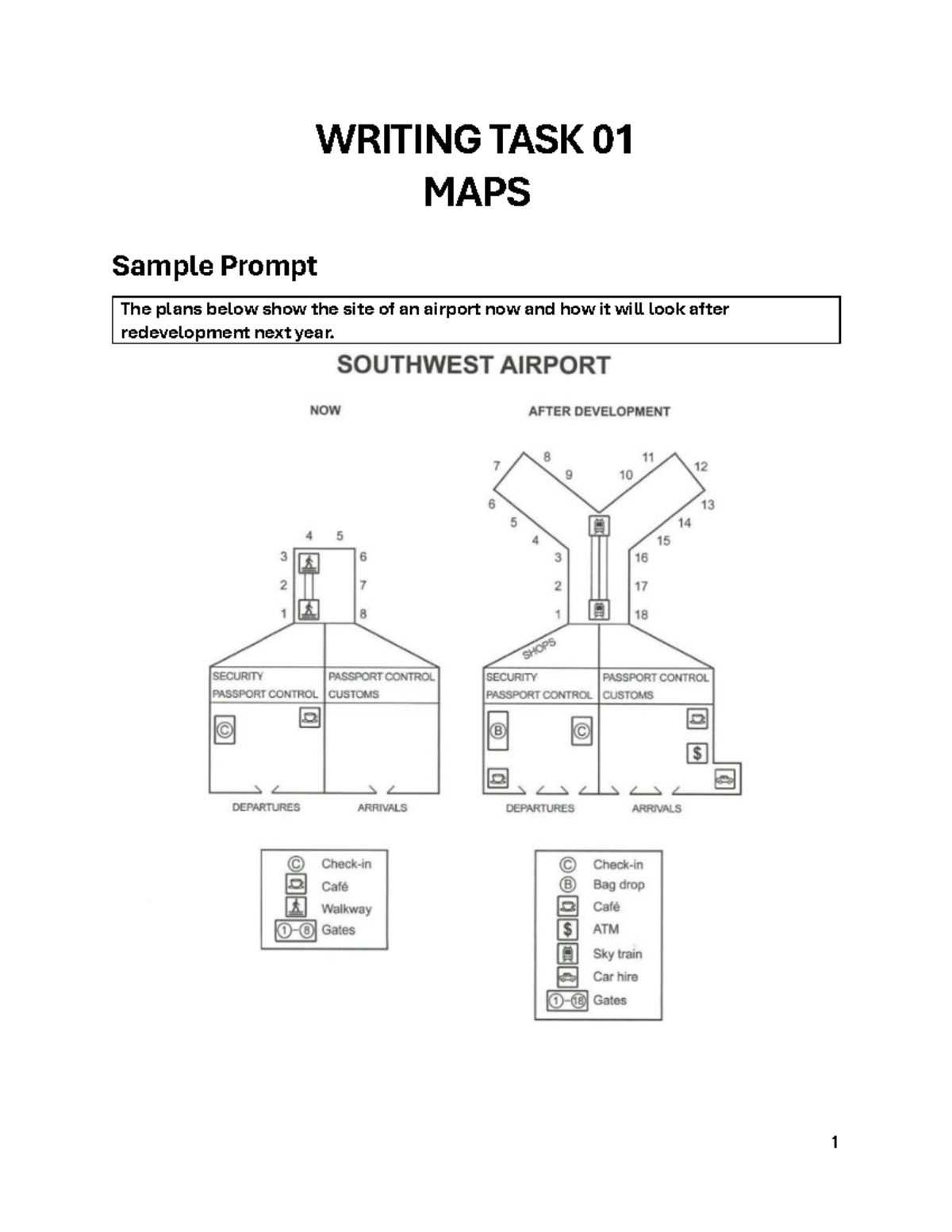 IELTS WRITING TASK 01: MAPS Sample Prompts & Analysis - Studocu