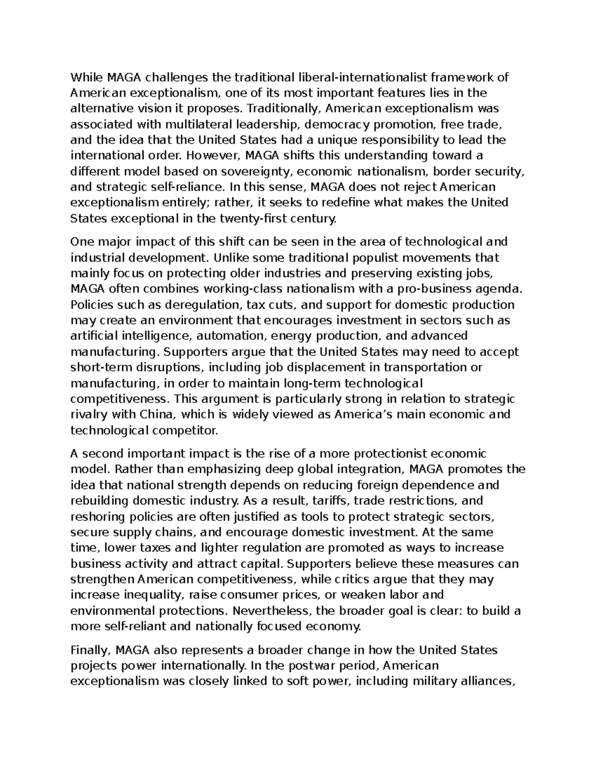 MAGA's Redefinition of American Exceptionalism: A New Vision for the ...