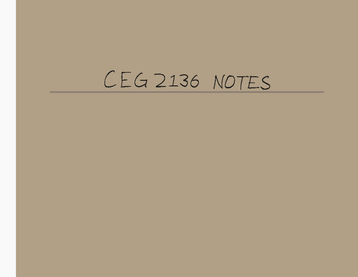 CEG2136 Final Exam Notes: Memory Unit & CPU Organization - Studocu