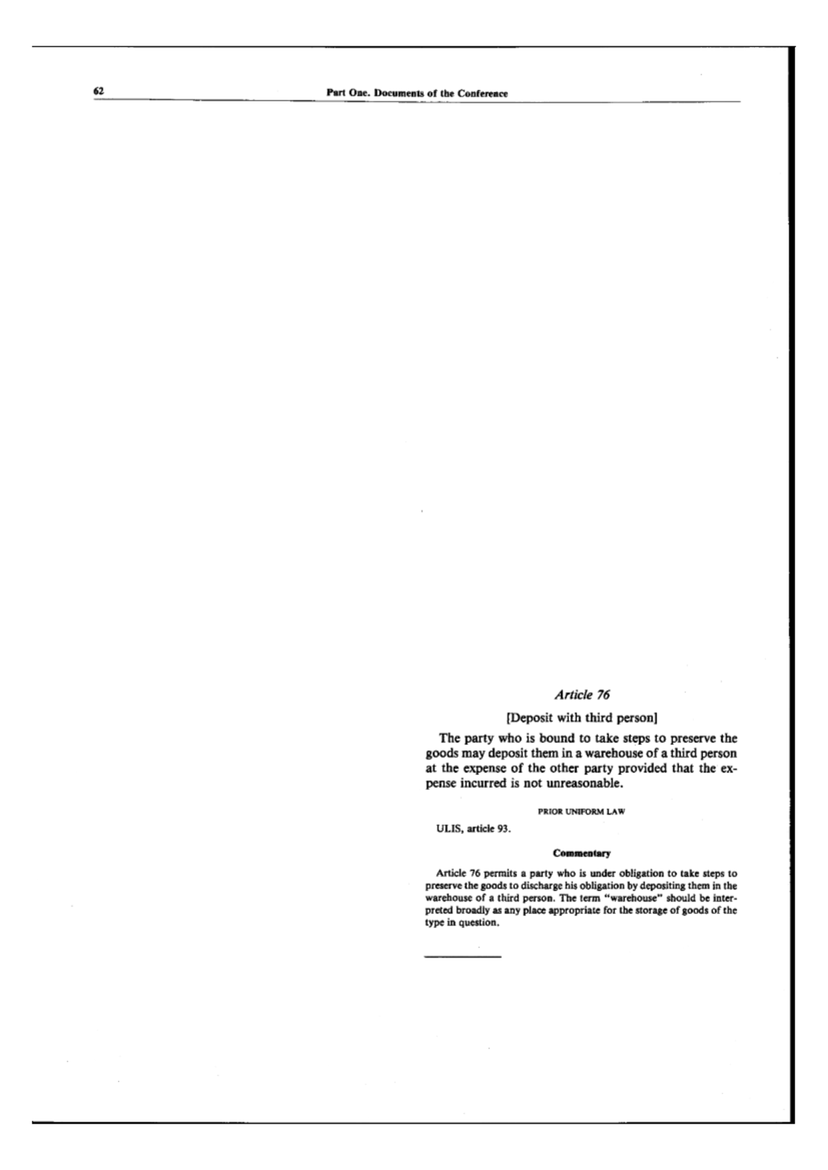 Secretariat Commentary on Article 87 CISG: Key Insights and Analysis ...