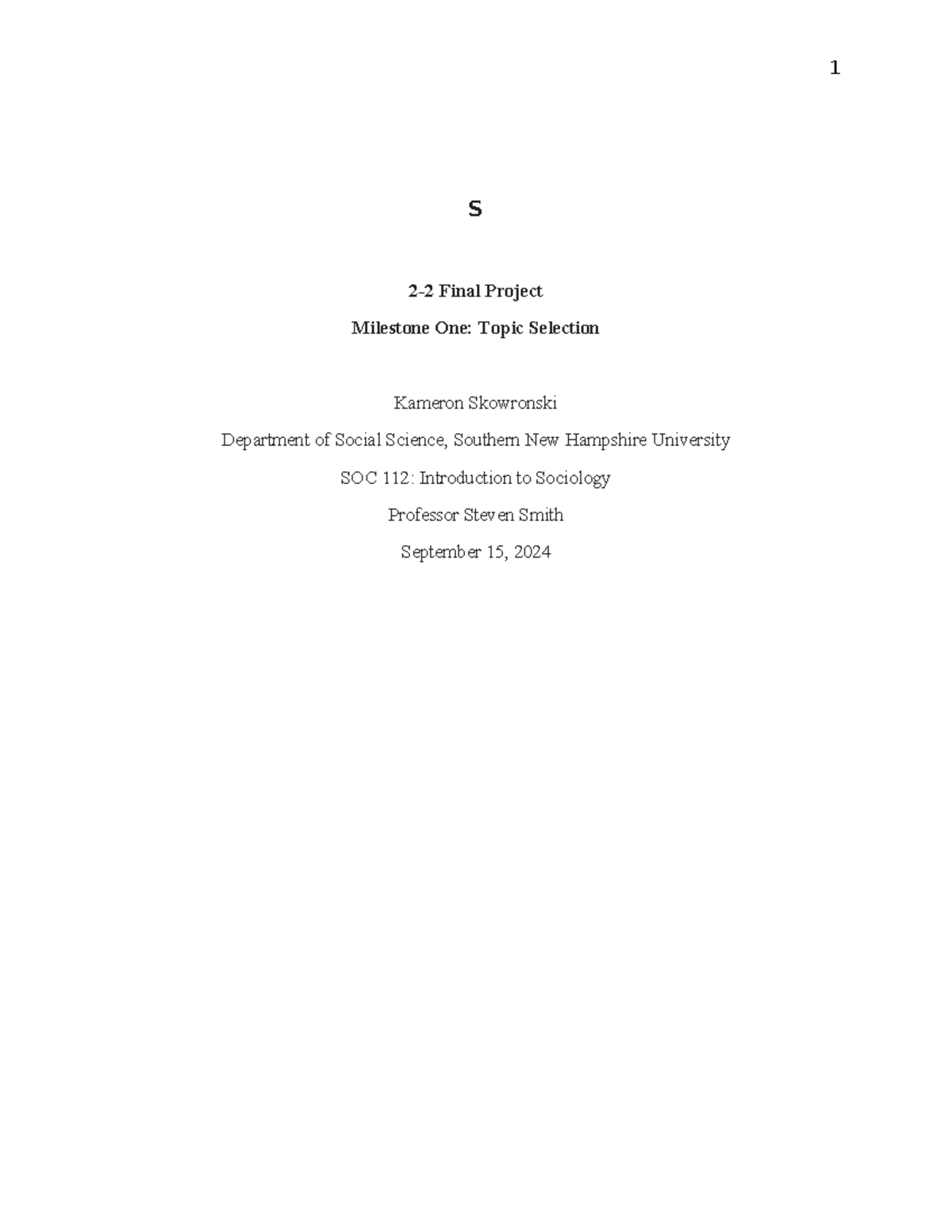 SOC - Module 2 Milestone 1 Submission - S 2-2 Final Project Milestone ...