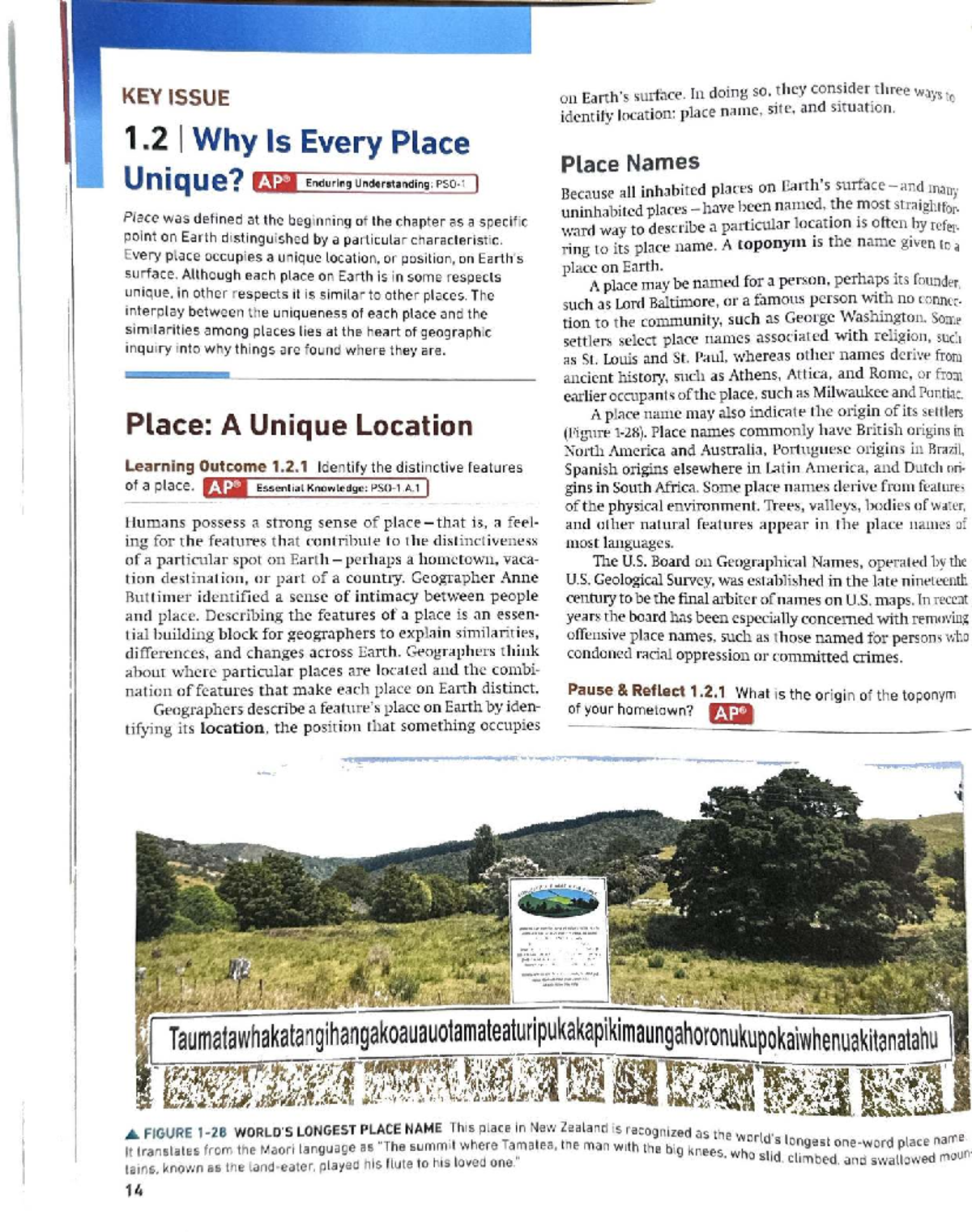 PDF Document Analysis: Key Issues on Place Names and Geography (GEOG ...
