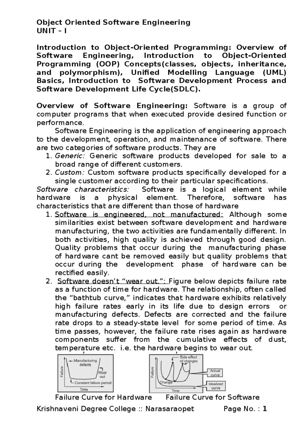 Unit-i-oose-ug compress - UNIT – I Introduction to Object-Oriented ...