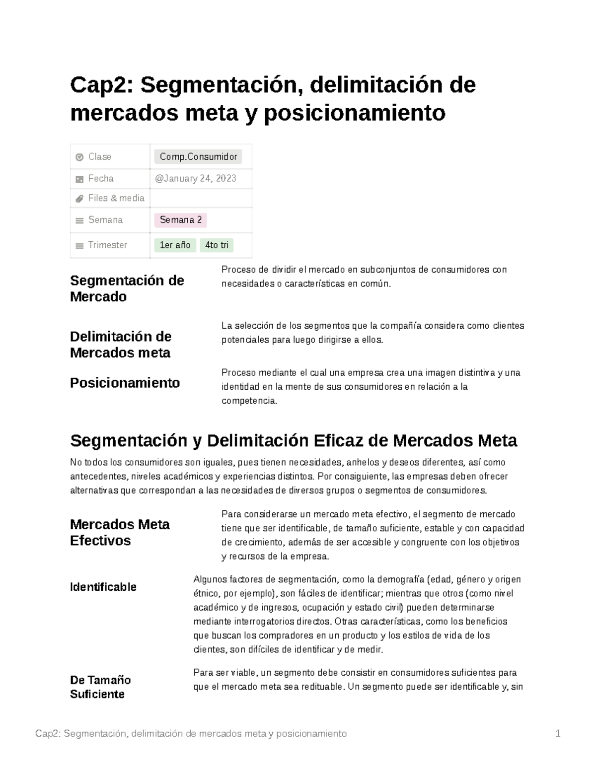 Cap2: Segmentación y Posicionamiento de Mercados Meta - Clase Comp ...