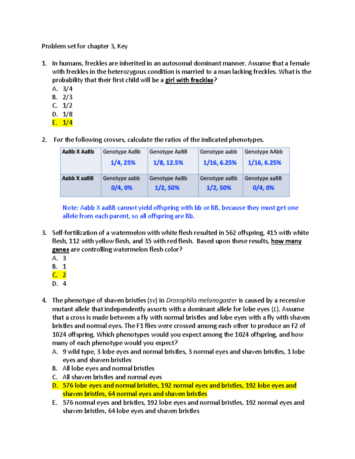 Chapter 3 Problem Set: Key Concepts and Solutions - Studocu