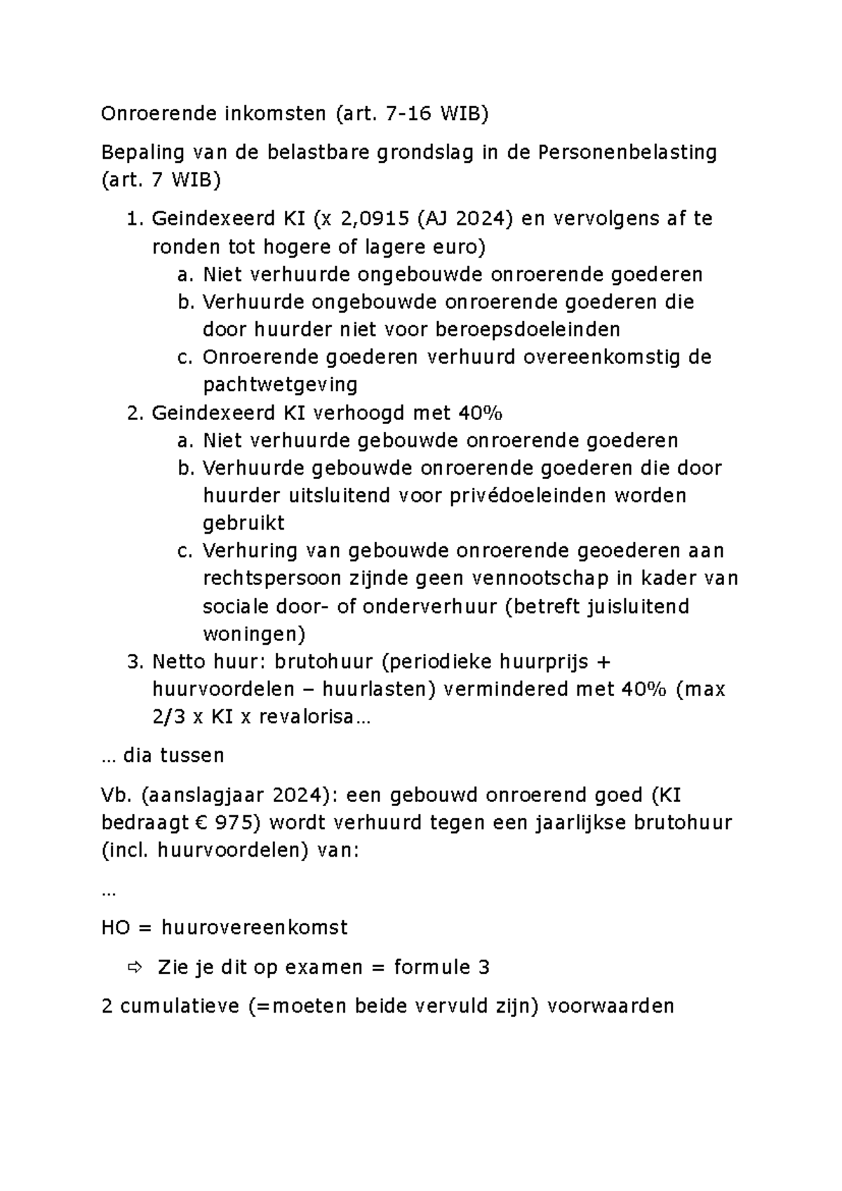 Les 3 Personenbelasting: Onroerende Inkomsten en Belastbare Grondslag ...