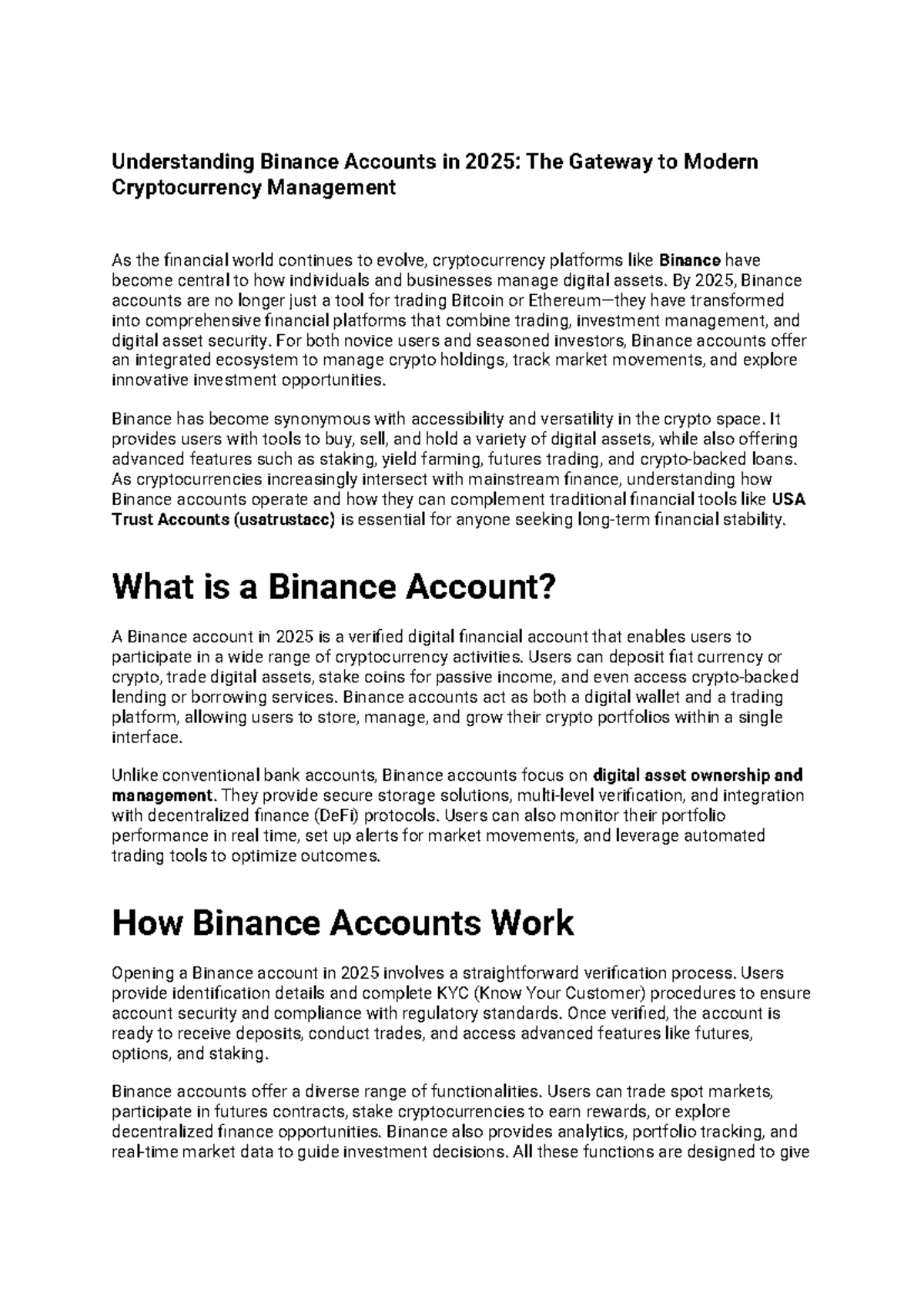 Set Up a Verified Binance Account (2025) for Safe & Fast Crypto  Transactions - Studocu