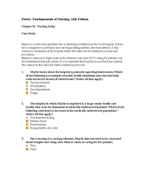 Chapter 5 case study - practice case studies - Potter: Fundamentals of ...