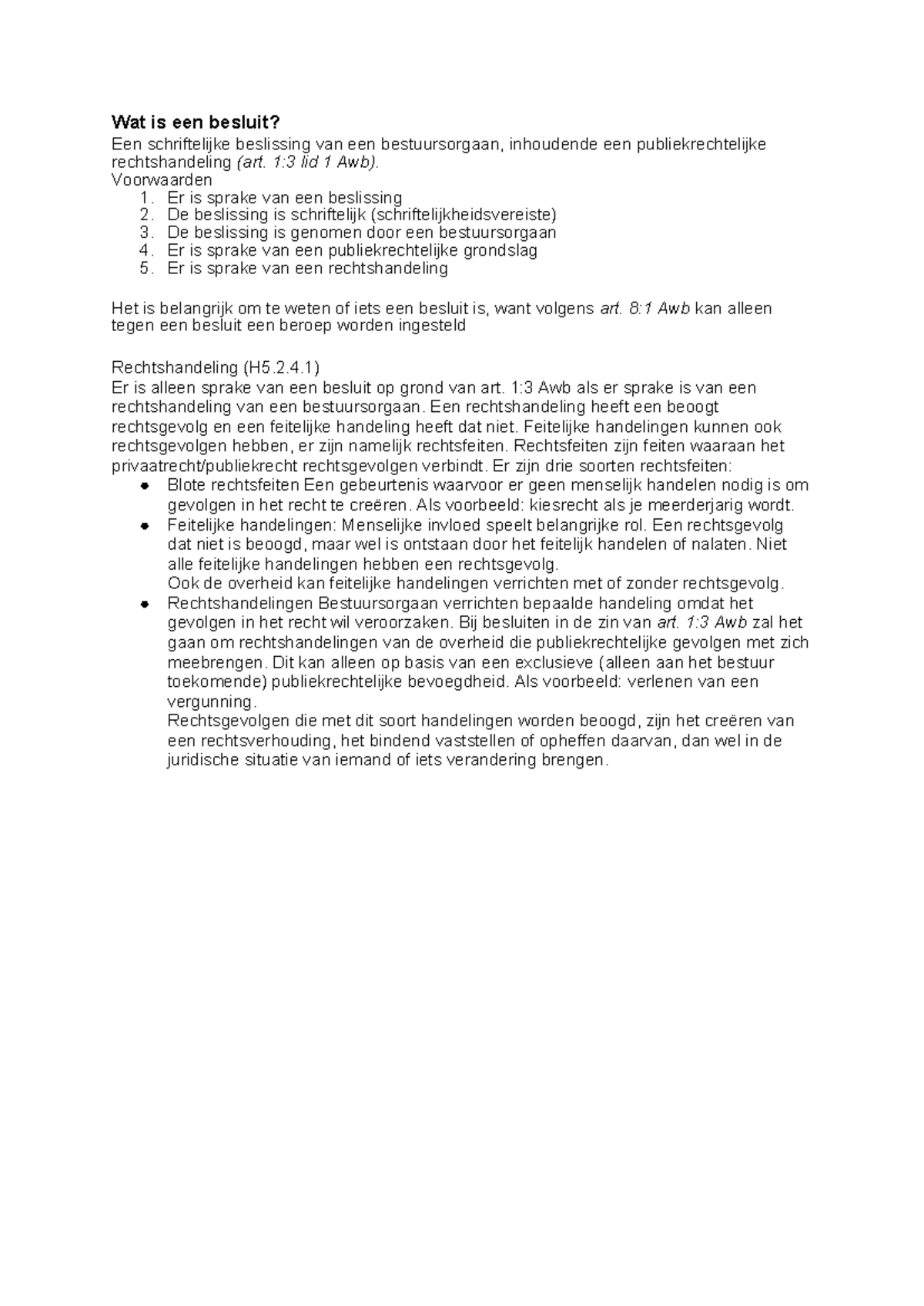 Besluitvorming en Rechtshandelingen: Een Analyse van Art. 1:3 Awb ...
