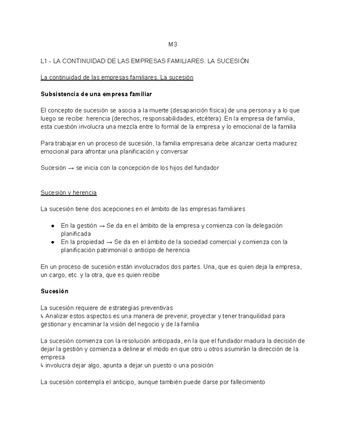 Empresas familiares M3, M4 y Libro - M L1 - LA CONTINUIDAD DE LAS ...