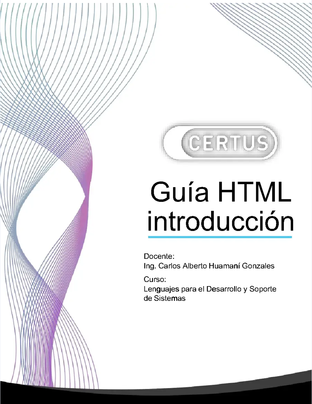Guía de Introducción a HTML - Lenguajes para el Desarrollo y Soporte de ...