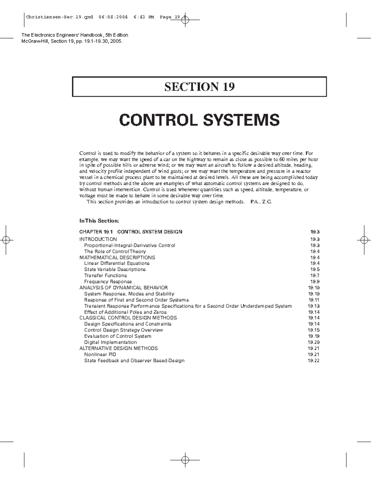 348a-eehandbook 05 - Control Systems Design Overview and Analysis - Studocu