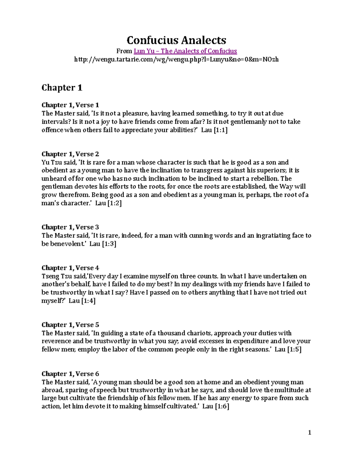 Confucius Analects - Inbound 5991714895526652559 Study Notes - Studocu