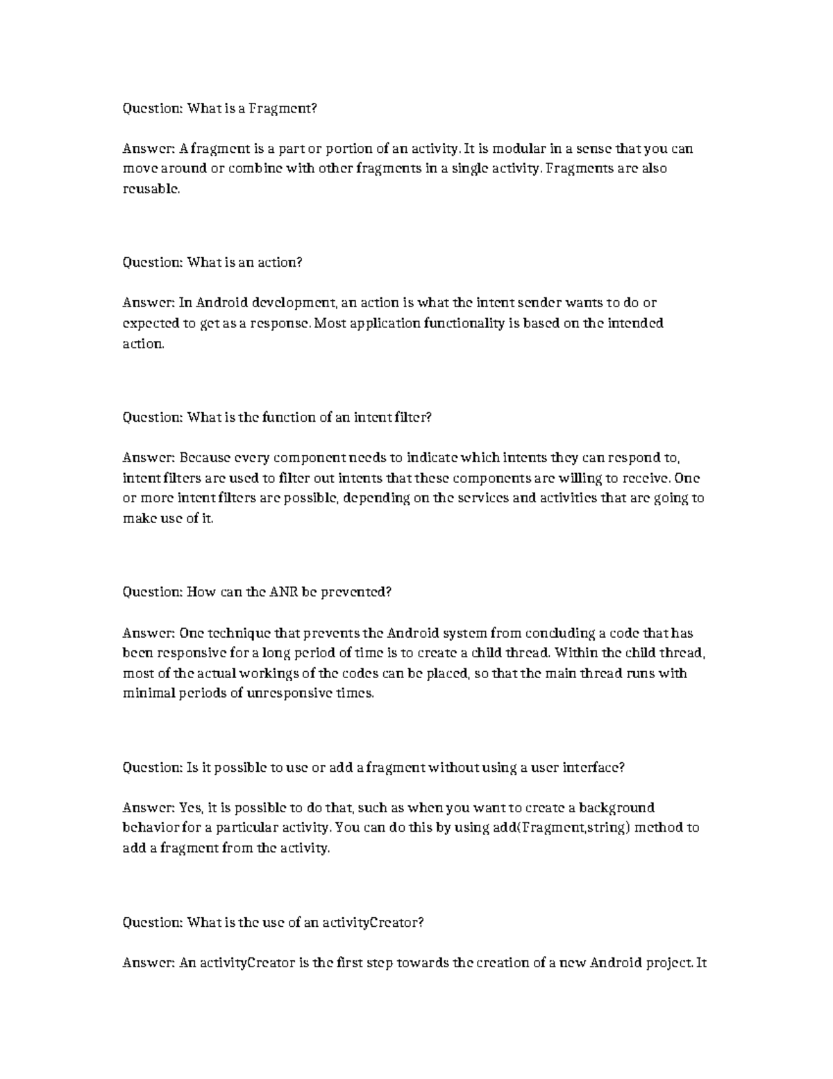 Android Development: Understanding Fragments and Intent Filter Concepts ...