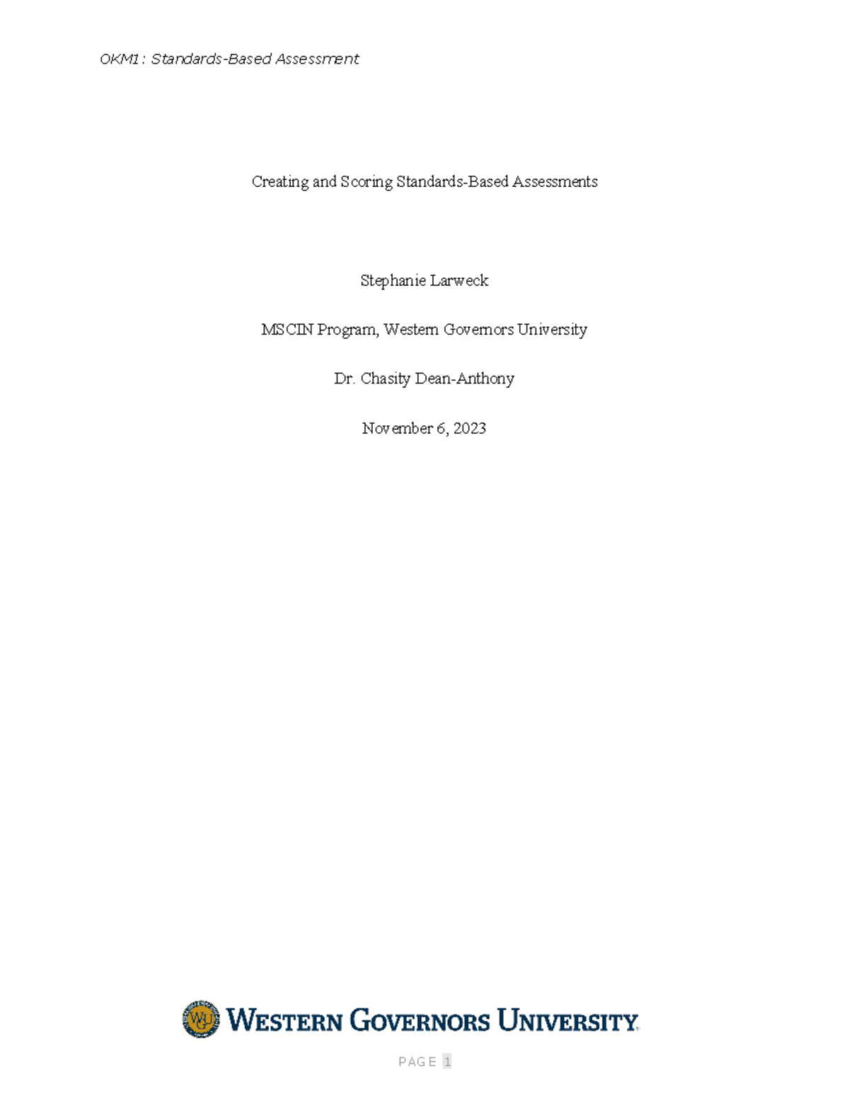 D184 Task 2: Proficiency Scale & Assessment Blueprint Template - Studocu