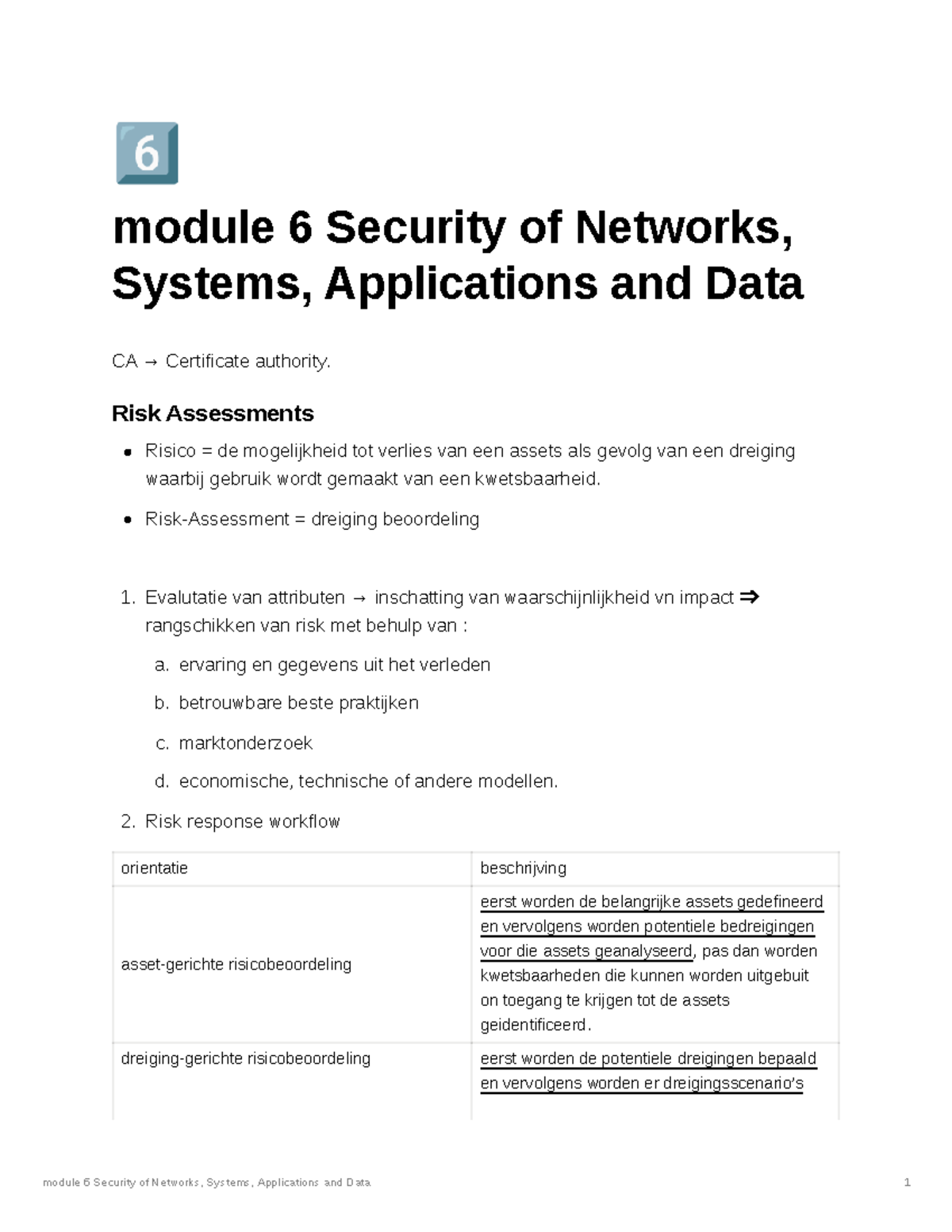 Module 6 Security of Networks, Systems, Applicatio ...