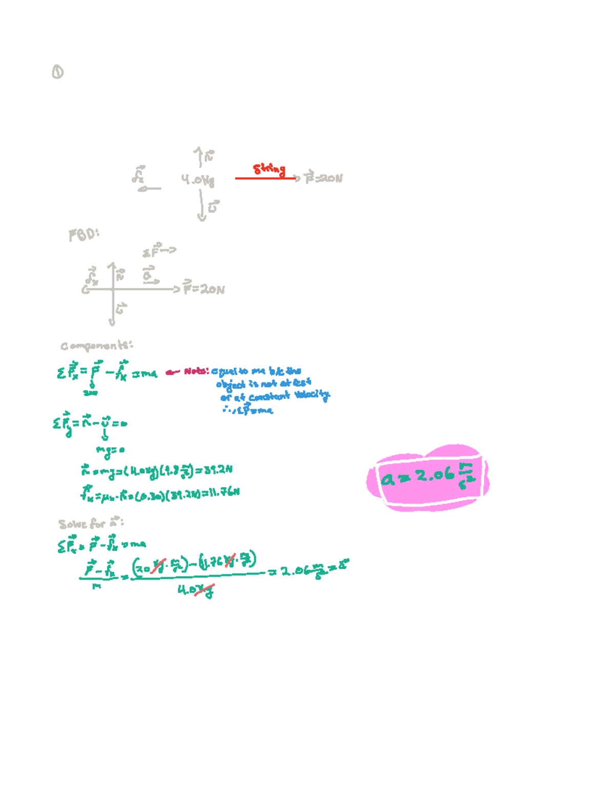 5B Practice - Physics: Tension, Friction, and Motion Analysis - Studocu