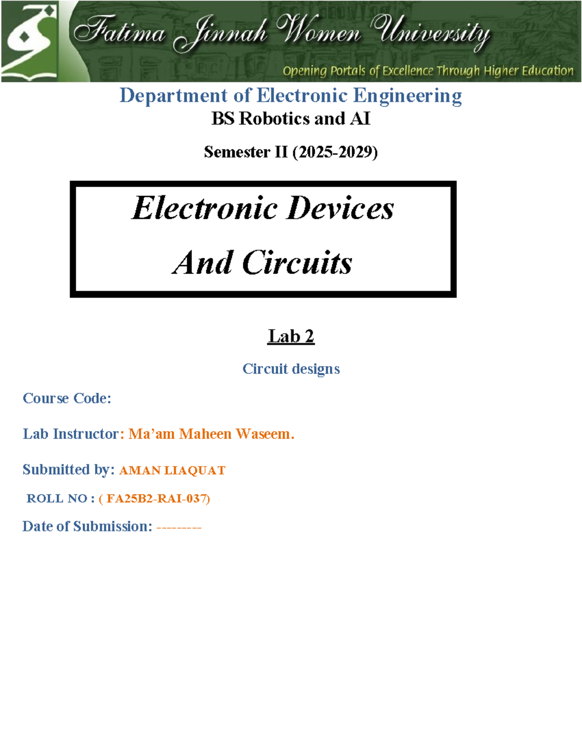 Lab 10: Common Emitter Transistor Amplifier - Circuit Design (EE BS ...