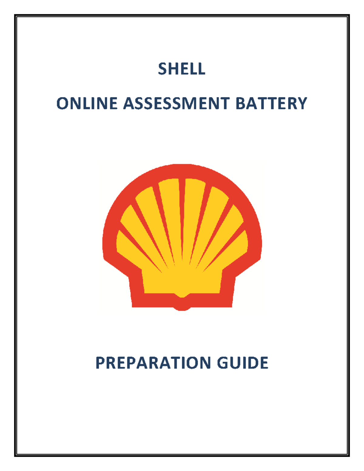 SHELL ONLINE ASSESSMENT BATTERY PREP GUIDE FOR OPERATIONS JOBS - Studocu