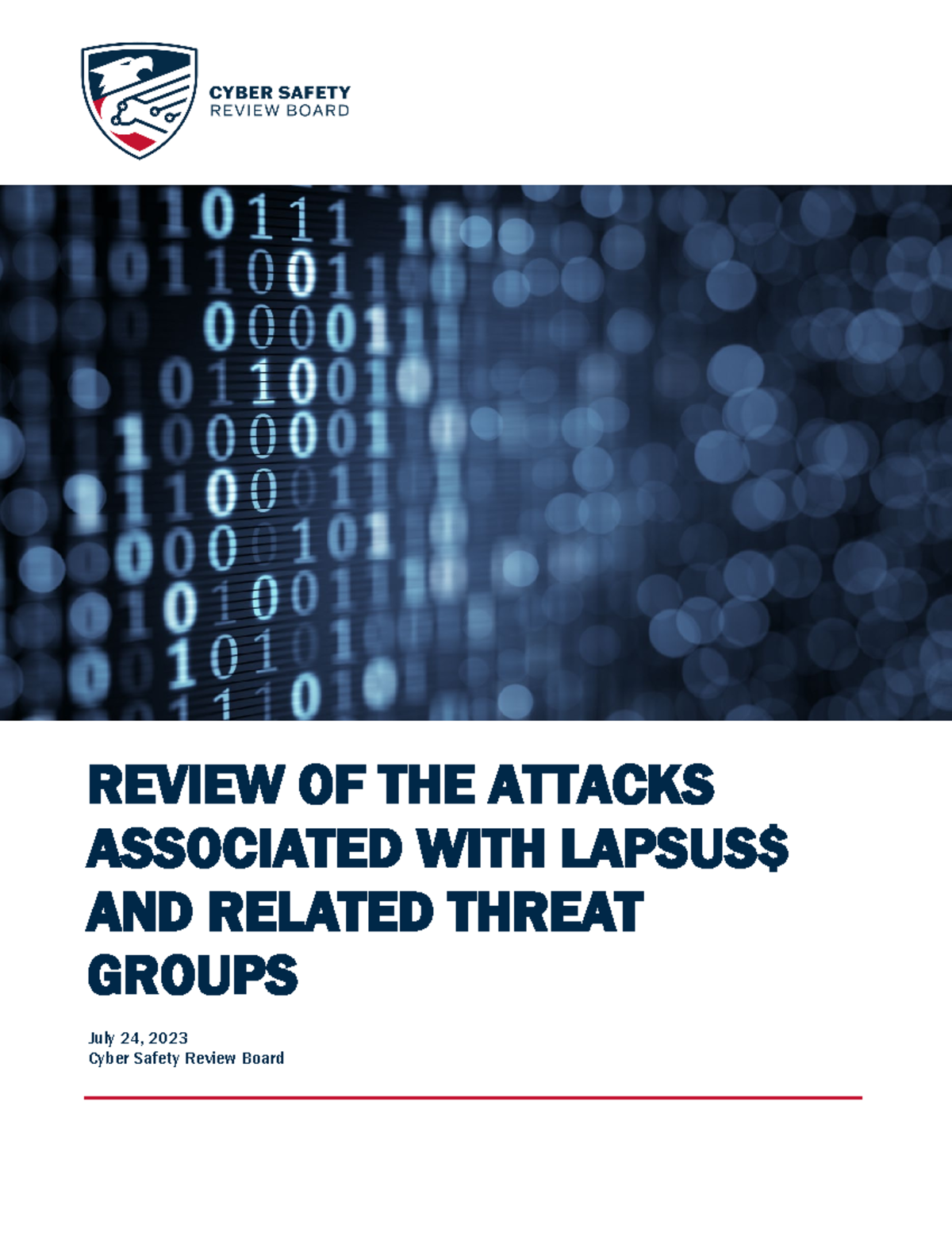 CSRB Final Report: Review of Lapsus$ Attacks and Threats Analysis - Studocu
