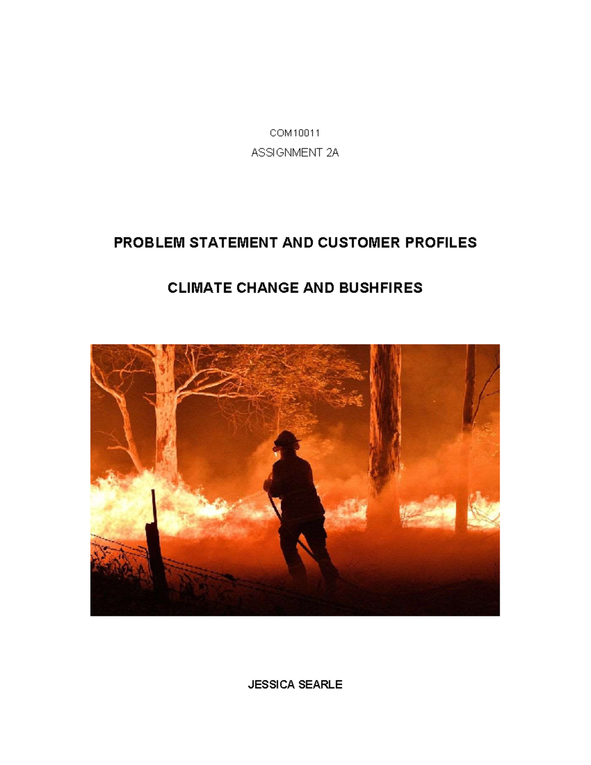 COM10011 Assignment 2A - COM ASSIGNMENT 2A PROBLEM STATEMENT AND ...
