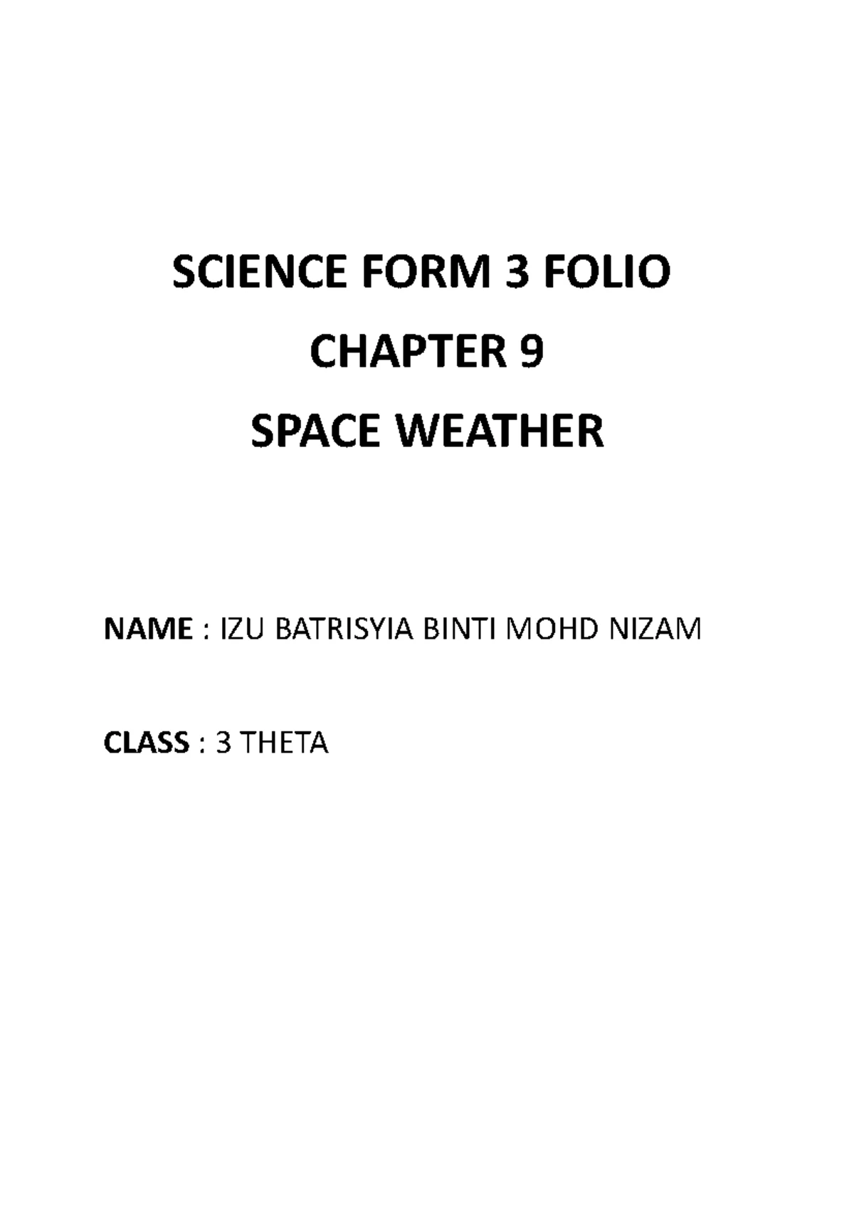 FORM 1 Chapter 1 7 Science Notes - CHAPTER 1 INTRODUCTION TO SCIENCE ...