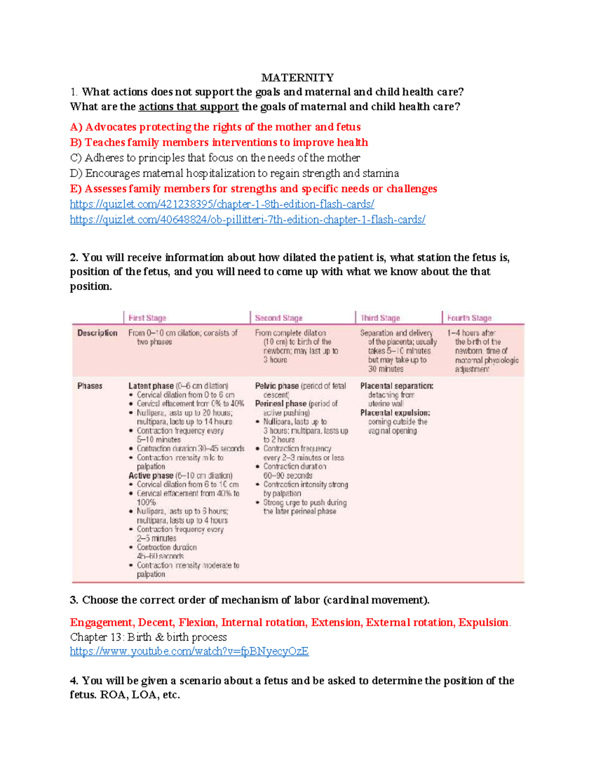 Exams 1 Study Guide: Maternal and Child Health Care (NUR 101) - Studocu