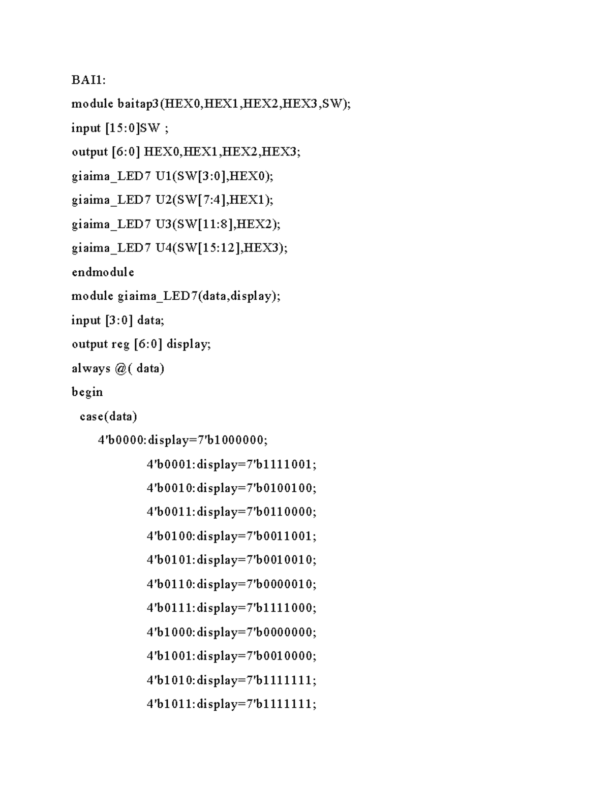 HDL7 - LED Display Decoder Design in Verilog - Studocu