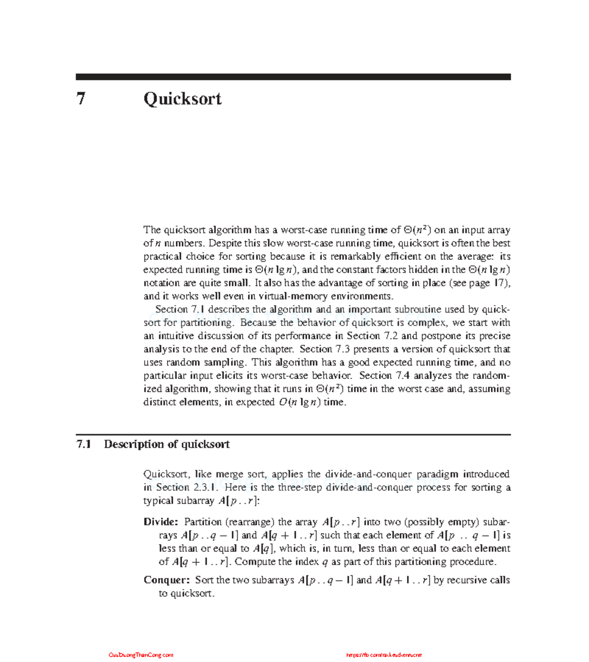 Quicksort Algorithm Analysis and Implementation - CS101 - Studocu