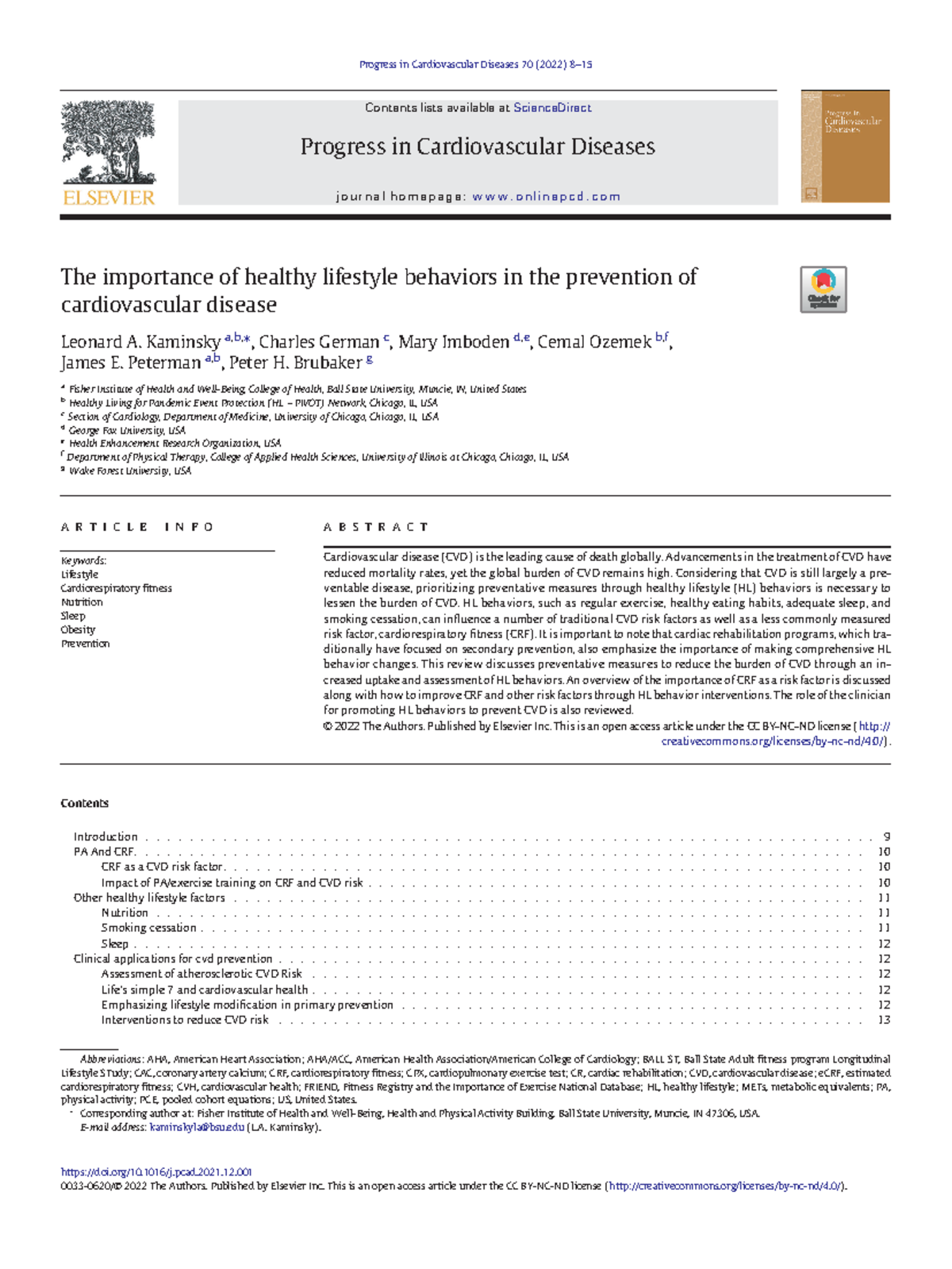 The importance of healthy lifestyle behaviors in the prevention of ...