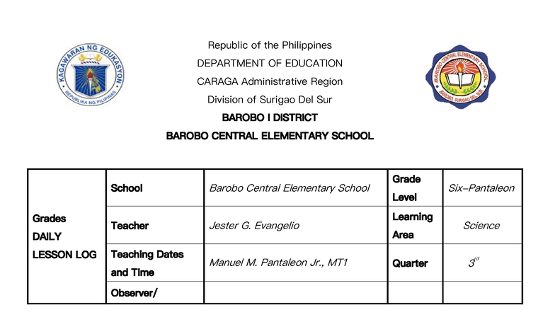 Grade 6 Science Daily Lesson Log: Gravity & Friction Concepts - Studocu