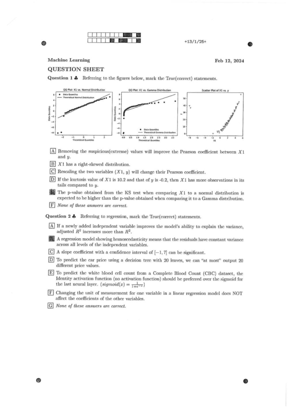 Machine Learning Exam Questions - Feb 12, 2024 - Studocu